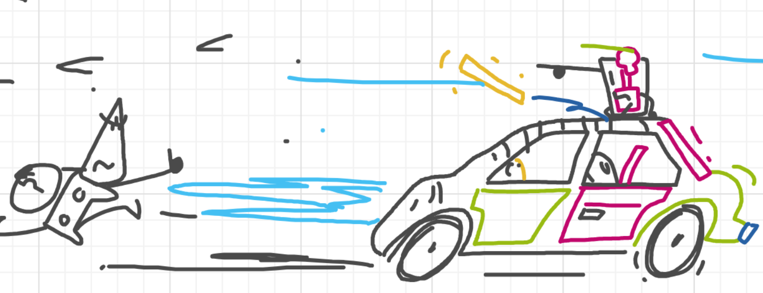 A panel from I've Been Everywhere, Man, episode nine of the Board Boards object show by Furretwalk/WalkingFurret.